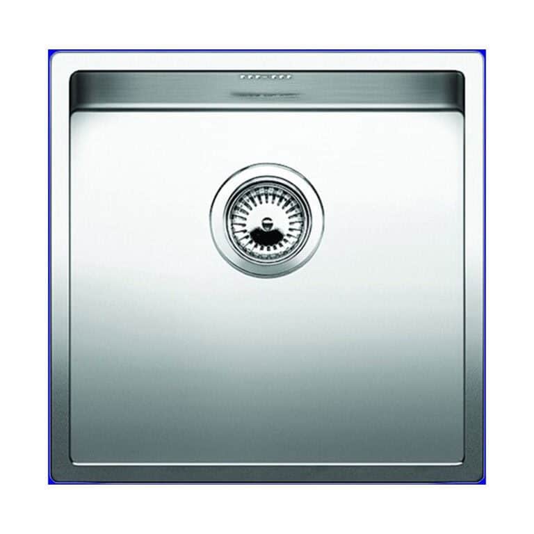 כיור מטבח בלאנקו אנדאנו 400IF מנירוסטה גרמני איכותי - כיור ריבועי ללא שולים 44x44 ס"מ מסדרת אנדאנו, ניקוי קל ומהיר