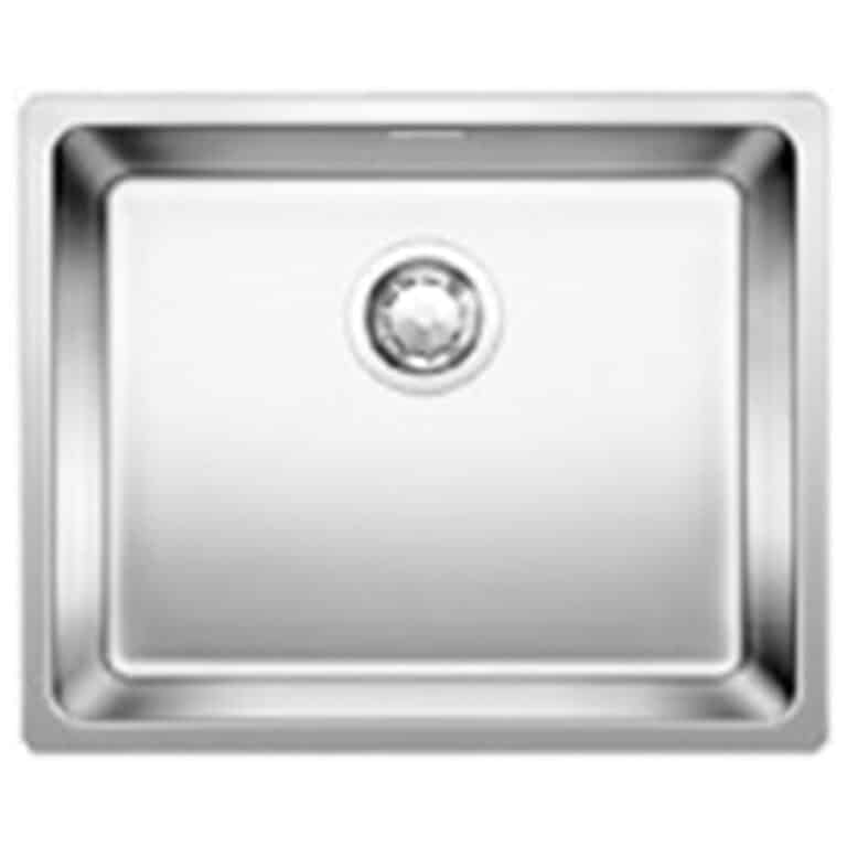 כיור מטבח בלאנקו קלרון 500IF ללא שולים מנירוסטה, מידות 54x44 ס"מ