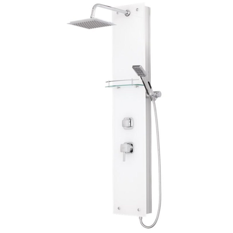 מוט פינוק מזכוכית לבנה דגם 2488S עם אינטרפוץ מזלף וראש טוש 130X25 ס