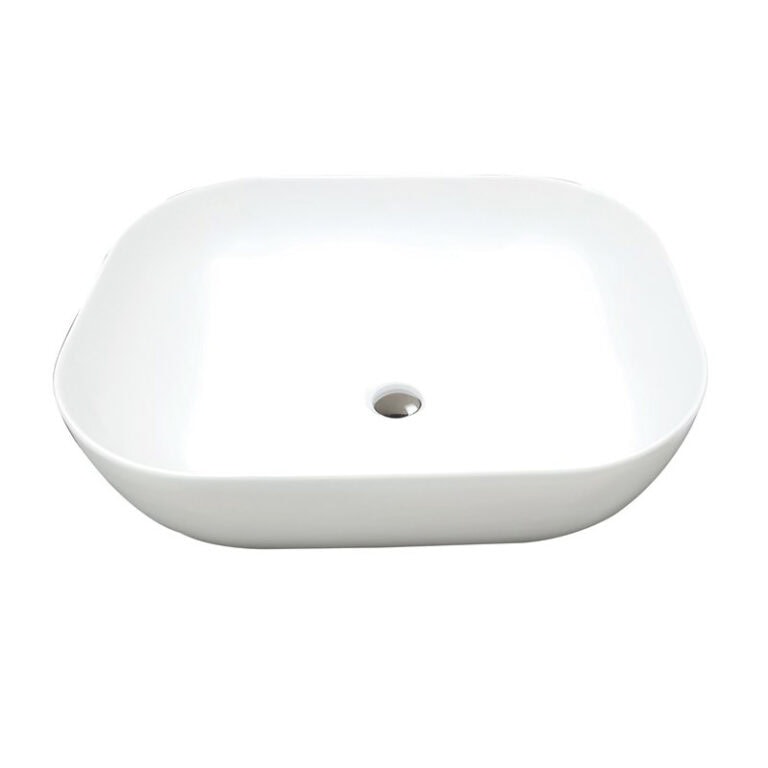 כיור מונח חרס לבן מט דגם 9851MW - כיור חרס 50x40 ס