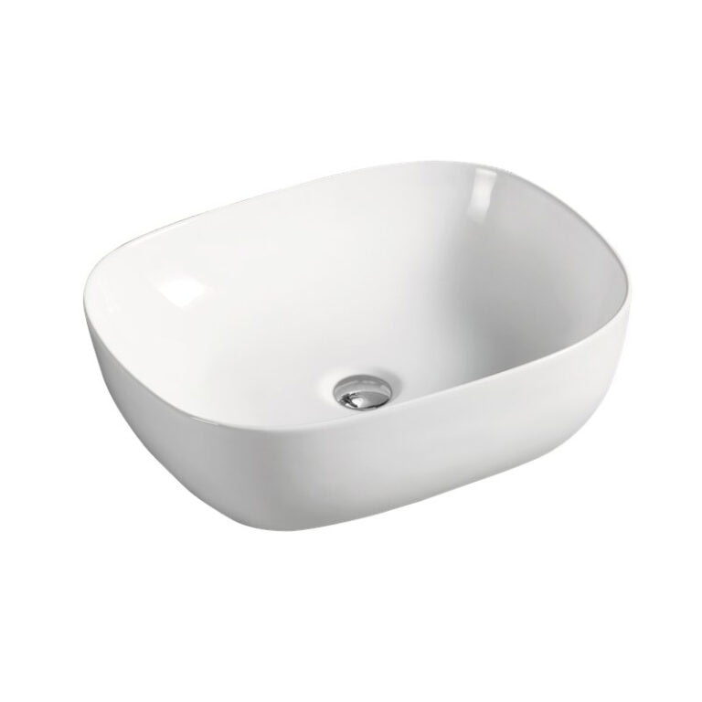 כיור מונח חרס דגם 9851W - כיור חרס 50x40 ס