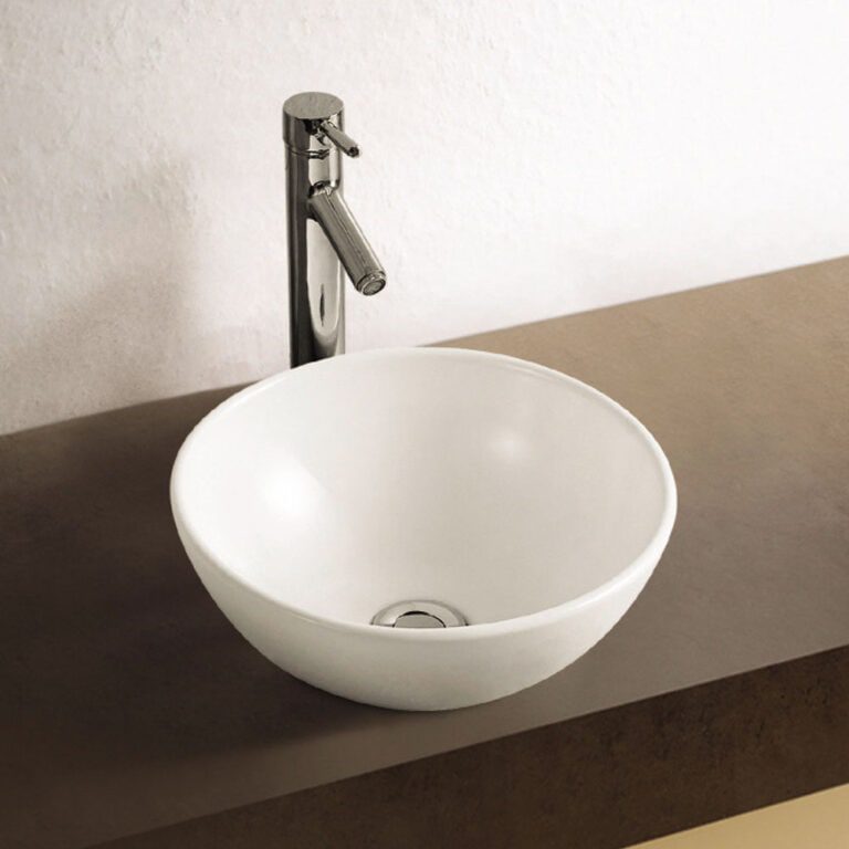 כיור חרס דגם טליה עגול למונח או תלוי, קוטר 38 ס