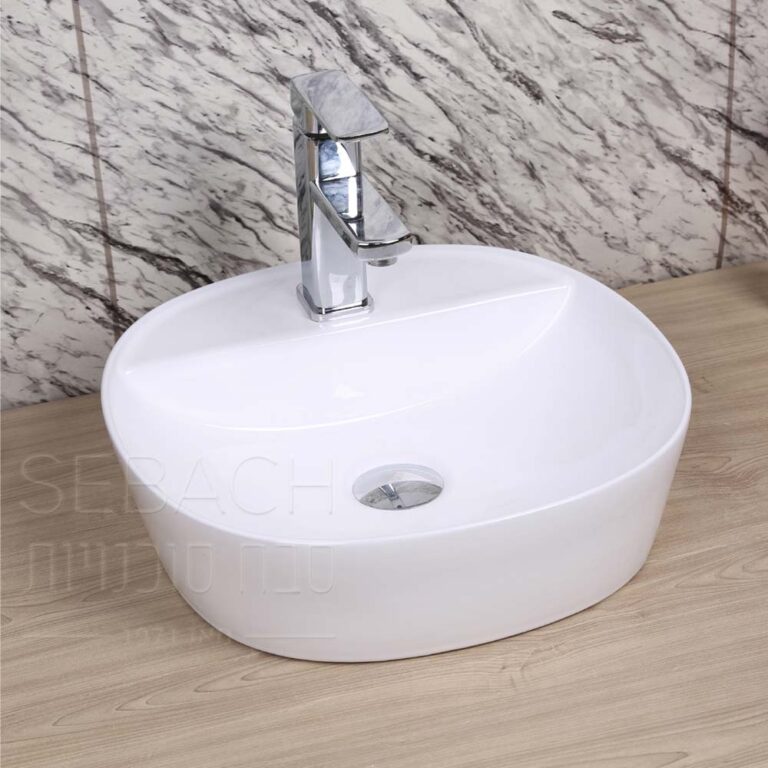 כיור חרס מונח דגם טוהר, מידות 40x40x12 ס