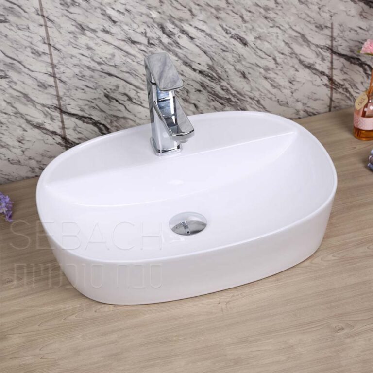 כיור חרס מונח דגם טוהר, מידות 50x38x12 ס