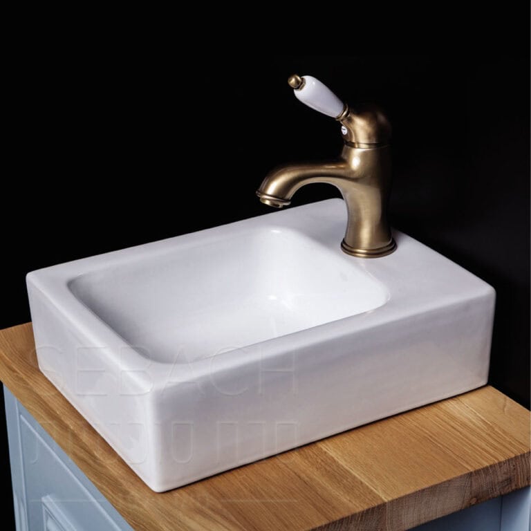 כיור חרס דגם טליה למונח או תלוי, מידות 39x29x11 ס