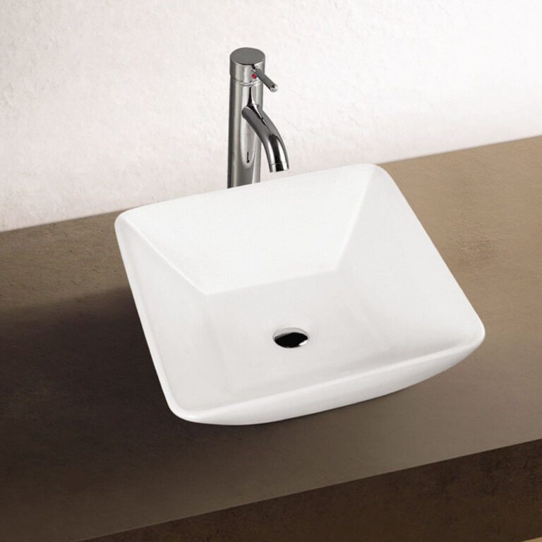 כיור חרס מונח דגם נבו, מידות 42x42x13 ס