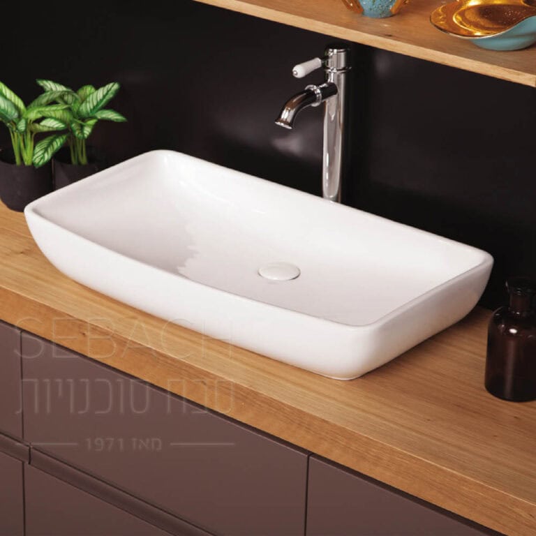 כיור חרס מונח דגם 134088, מידות 70x38x13 ס